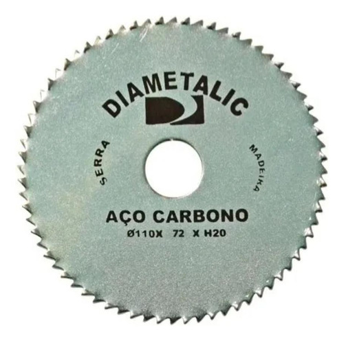 Disco De Corte Para Madeira Aço Carbono 110mm Diametalic