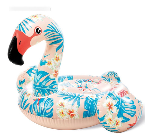 2 Flamingos Salvavidas Y Pelota Gdes Intex Inflables Alberca