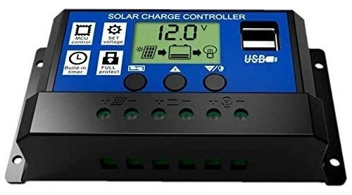 Regulador Carga Solar Digital 20a 12v 24v 2usb