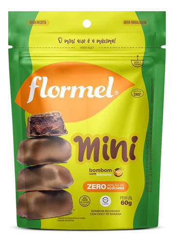 Mini Bombom com Banana Flormel Pouch 60g