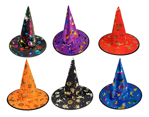 Sombrero Gorro Bruja Colores Disfraz Halloween