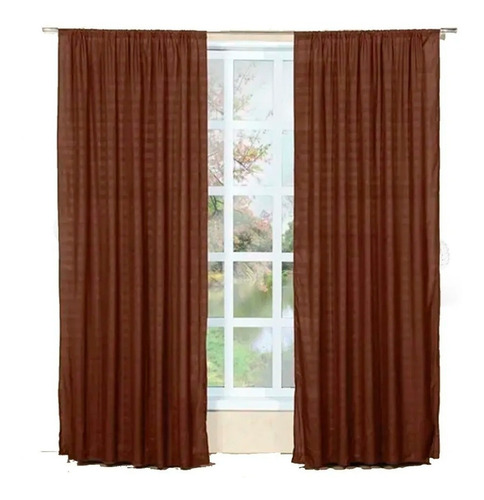 Cortinas Lisas Largas Color Cafe Soft Elefantito