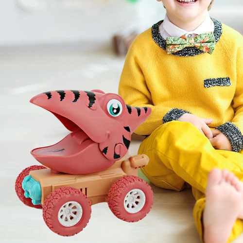 Lindo Coche De Dinosaurios Modelo De Aprendizaje Tire Hacia