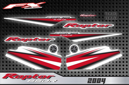 Calcos Simil Original Yamaha Raptor 660 2004  Fxcalcos