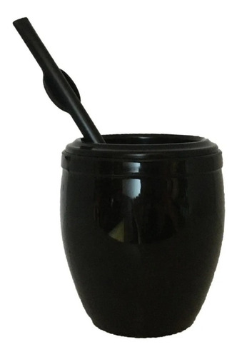 Mate Térmico De Plástico Doble Capa Dos Usos + Bombilla