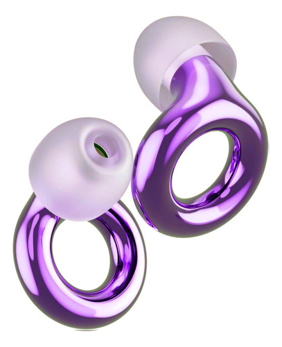 Tapones Auditivo Earplugs Alta Fidelidad Con Filtro Ruido Violeta
