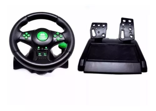 Volante de corrida de jogo de pc, volante universal de corrida de carro usb  de 270 graus com pedais para ps4, ps3, ps2, pc, x360, interruptor ns Double  the comfort : 