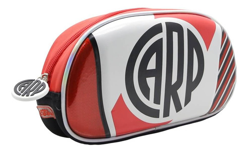 Cartuchera Escolar River Plate Carp Club 1 Cierre Cresko Color Rojo Liso