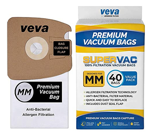 Bolsas De Repuesto Veva Supervac Premium Para Aspiradora Tip