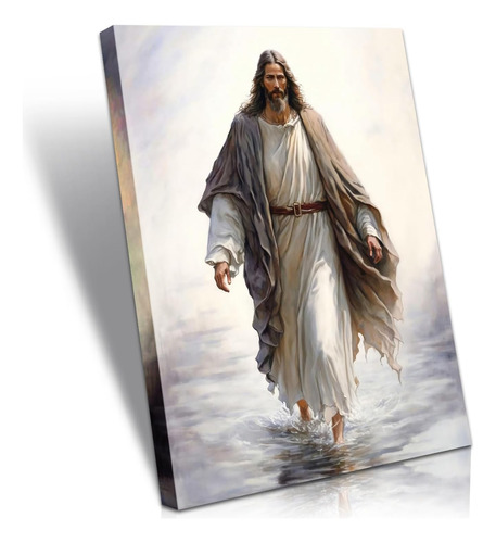 Arte De Pared Enmarcado De Jesús, Decoración De Jesús Camina