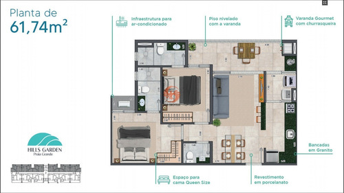 Imagem 6 de 14 de Apartamentos 2 Suites + Lavabo + Varanda Gourmet Com Churrasqueira + Armário Nautico , 61m² A 84m² Piscina , Espaço Crossfit , Oficina , Bicicletario - Ap00047 - 70591325