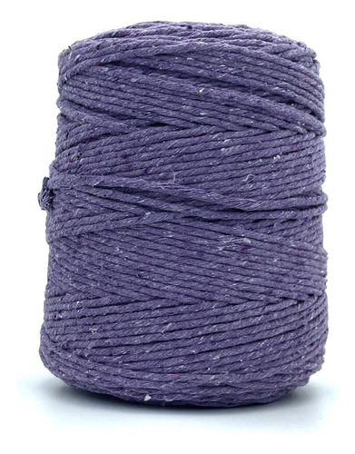 Fio de algodão para macramê de 3 mm, cores roxas
