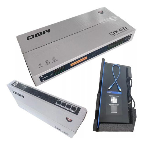 Processador De Áudio Dbr Dx48 4 In 8 Out C/ Software