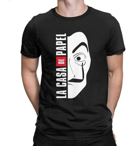 Camiseta Negra Unisex En Algodón La Casa De Papel