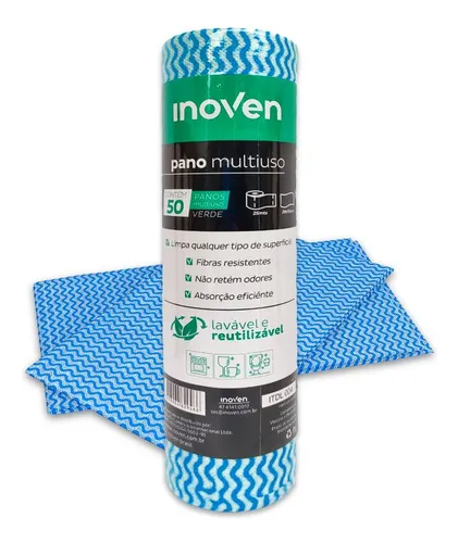 Pano Multiuso Tipo Perfex Para Limpeza Picotado Rolo - 25m Menor preço em Pano Multiuso Tipo Perfex Para Limpeza Picotado Rolo - 25m