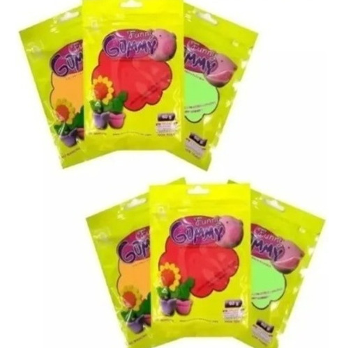 Pack 12 Colores Masa Flexible Funny Gummy/goma Eva Moldeable