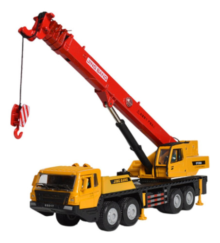 1:50 Crane De Grúas Camión Vehículo Ingeniería Rojo