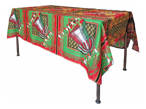 Mantel Rectangular Elegante Fiestas Patrias Viva México 2.5m