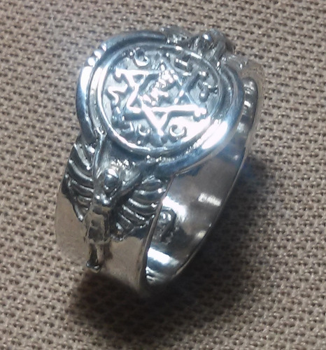 Imagen 2 de 7 de Anillo De Salomon Sello 1.6 Cm En Plata 925 Cualquier Medida