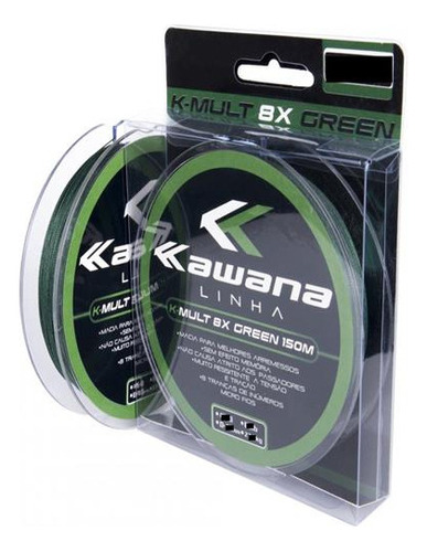 Linha Multifilamento Kawana K 8x 0,45mm 70lbs 150m Green