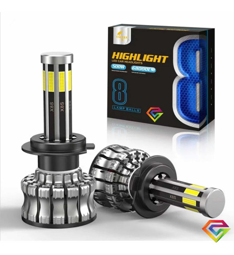 Luces Turbo Led Gianpa 6 Caras 18000lm H4 Alta Y Baja