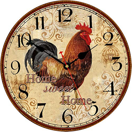 Reloj De Pared De Gallo De Granja, Reloj De Números Ar...