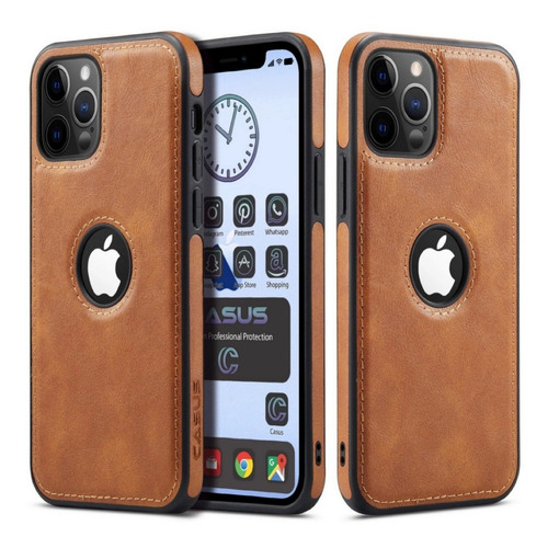 Capa Case Couro Plutonio Para iPhone 12 Pro Max / 13 Pro Max