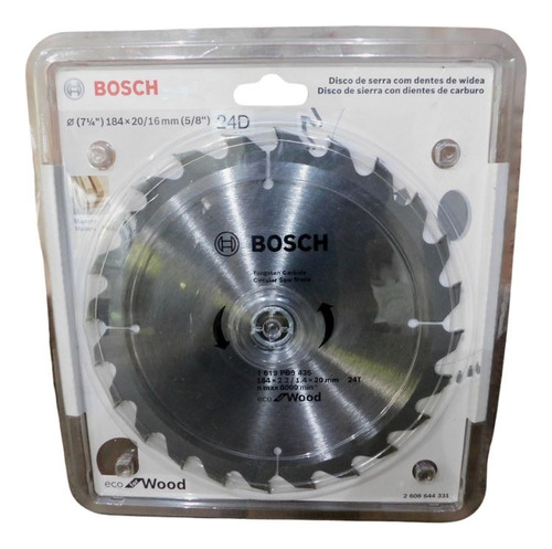 Hoja De Disco Circular Bosch 24d 7 1/4