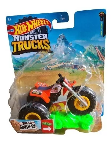 Monster Trucks Hot Wheels Roda-Livre Escala 1:64 - Tri-to Crush-me -  Apteryx Brinquedos