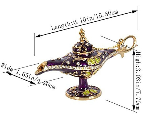 Imagen 5 de 5 de Qifu Pintado A Mano Esmaltado Aladdin Lampara Decorativa Co