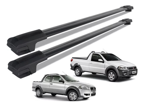 Travessa Rack De Teto Fiat Strada Sporting 2020 Preto 45kg