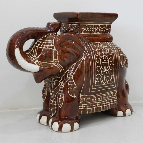 Internacional Caravana Bombay Elefante Porcelana Jardin
