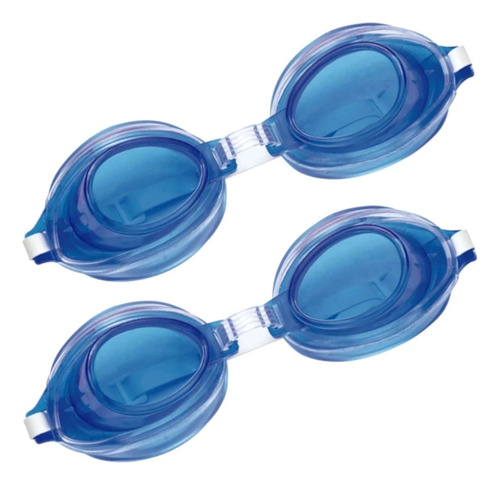 2 Óculos De Natação Infantil Fashion Azul