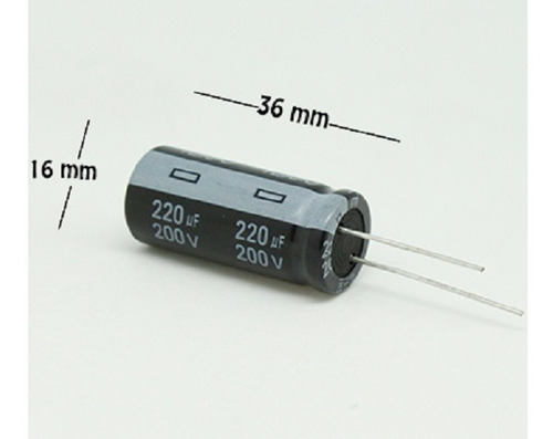 1 Pieza Capacitor Electrolitico 220µf 200 V