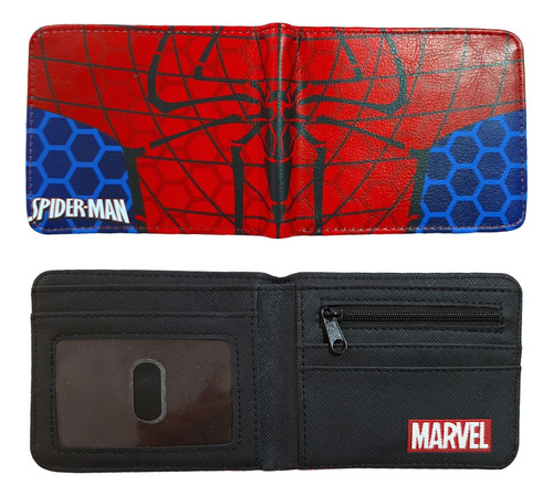 Cartera Spiderman Billetera Hombre Araña Comics Piel Sinteti