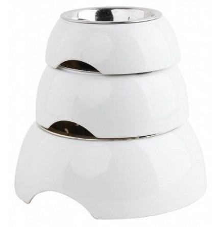 Imagen 4 de 5 de Comedero Bebedero Bowl Acero Inoxidable Con Base 350 Ml