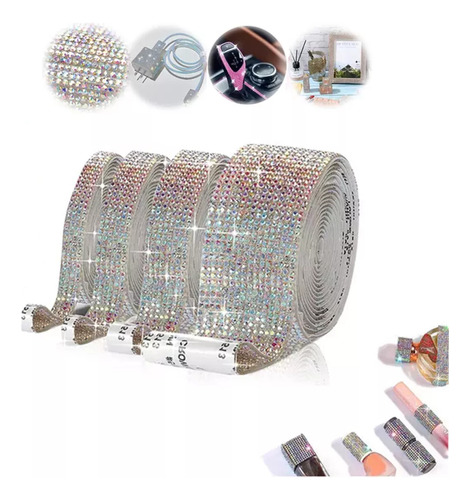 Pegatina De Diamantes De Imitación De 4 Rollos Para Tomar De