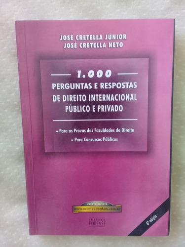 Livro - 1000 Perguntas E Respostas De Direito Internacional 