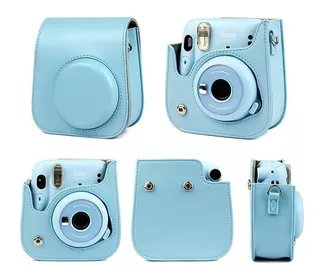 xmelug 64/32 Bolsillos Estuche de Almacenamiento de Fotos para álbumes de Fotos Polaroid Fujifilm Instax Mini Blue 3Inch 