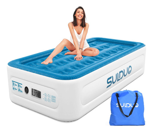 Sulduo Colchon De Aire Individual Con Cama Elevada De Bomba