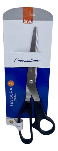 Tesoura Profissional Inox Multiuso Escritório 21cm Kit C/3un