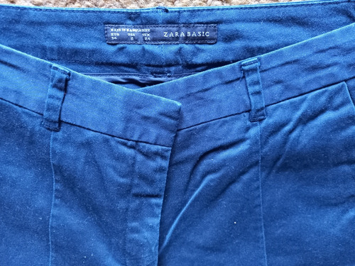 Pantalon De Vestir Color Azul Marca Zara Talle 36