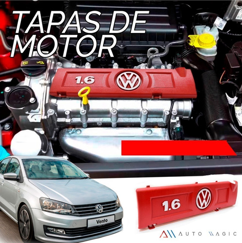 Tapa Motor 1.6 Vento Polo Lupo Ibiza Rojo