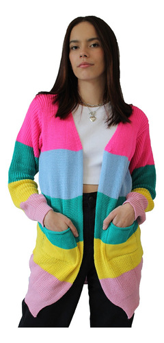 Quimono Cardigan Barbie Tricô Colorido 2021 Frete Grátis