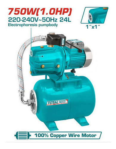 Bomba De Agua 1hp 750w Autocebante Automática Total Twp47506