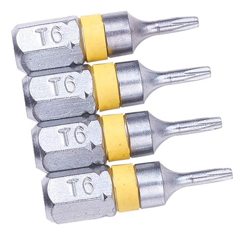 Pulgadalargo 1/4 Pulgadas Vástago Hexagonal T6 Torx Magnétic