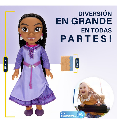 Muñeca Asha Película Wish Disney Set De Juego Aventurera