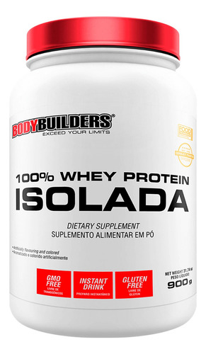 100% Whey Protein Isolada 900g Sabor Chocolate