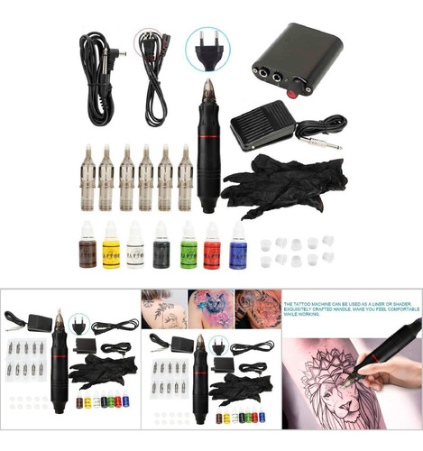 Imagen 3 de 6 de Lápiz Del Tatuaje Kit De Herramientas De La Máquina Del Tatu