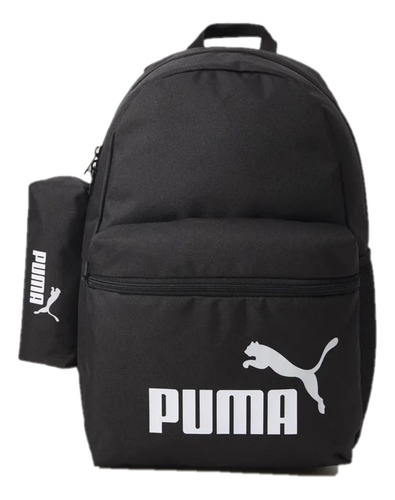Conjunto de mochilas Puma Phase Mochila unissex 9119101 Cor preto liso 22L